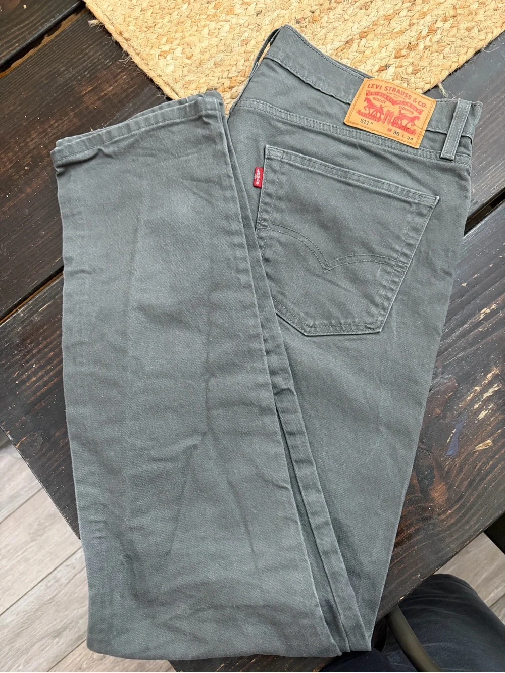 Levi's Men's Charcoal Slim Straight Jeans